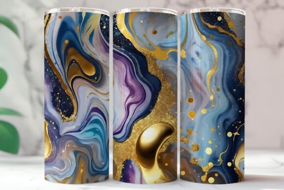 Download Abstract Gold Glitter Marble Tumbler - Premium Bundle
