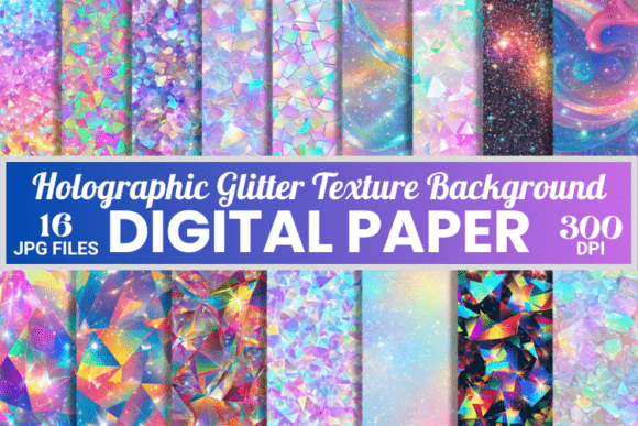 Download Holographic Glitter Texture Digital Paper - Premium Resources